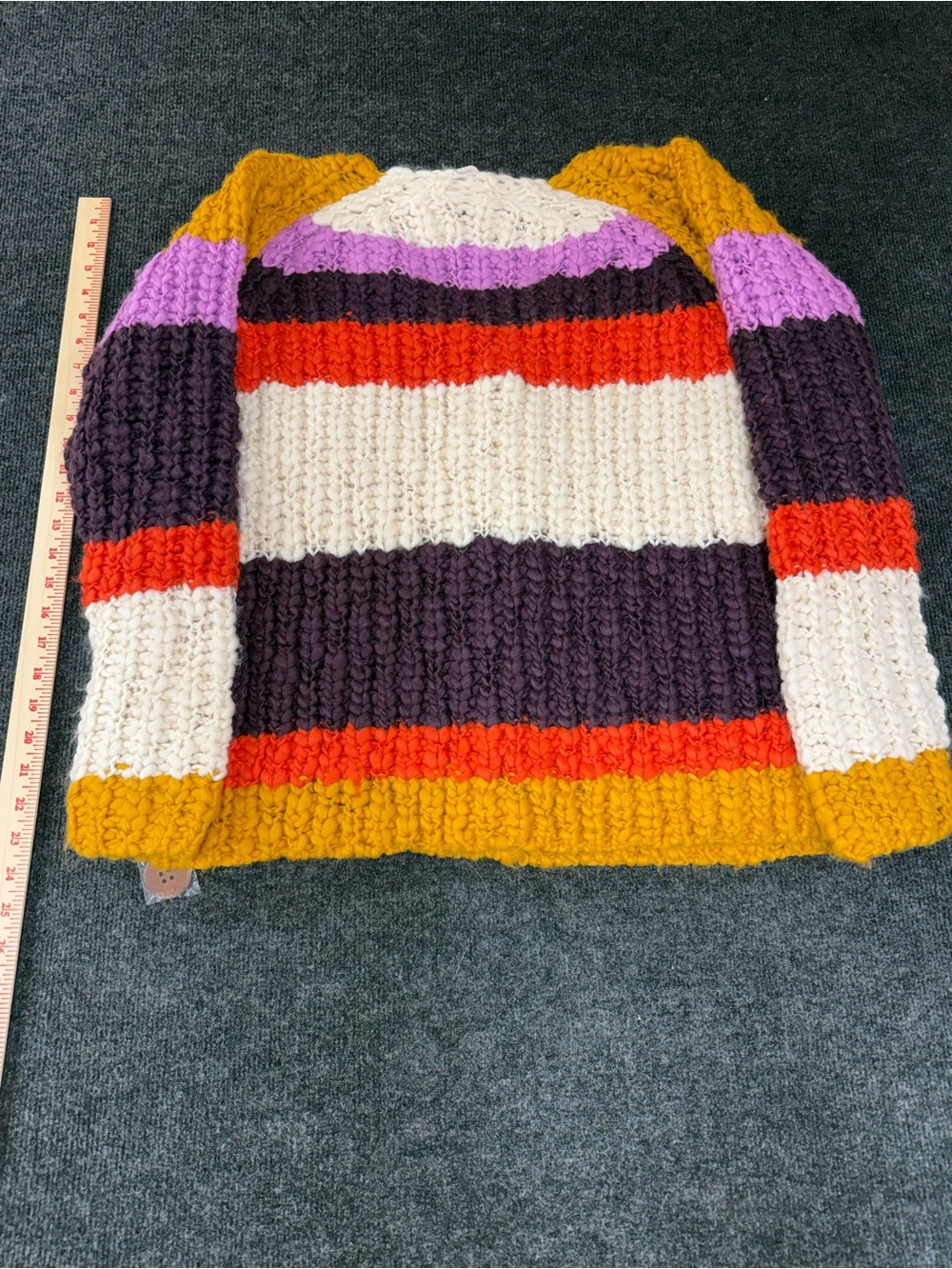 Gorgeous Free People Cozy Striped Chunky Knit Cardigan - Multicolor Size SP
